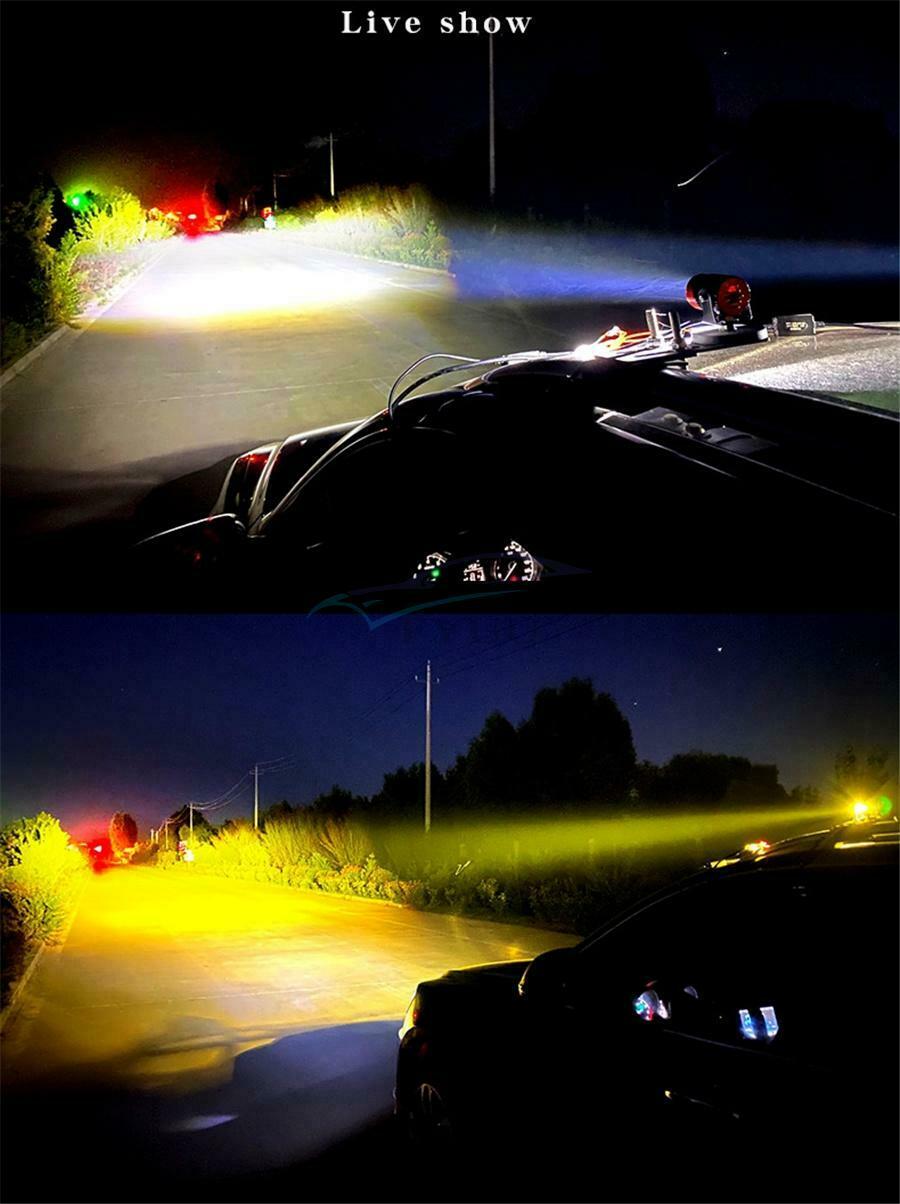 2 x Shockproof Low&High Beam Lens Headlights Fog Lights For Bicycles Motorcycles