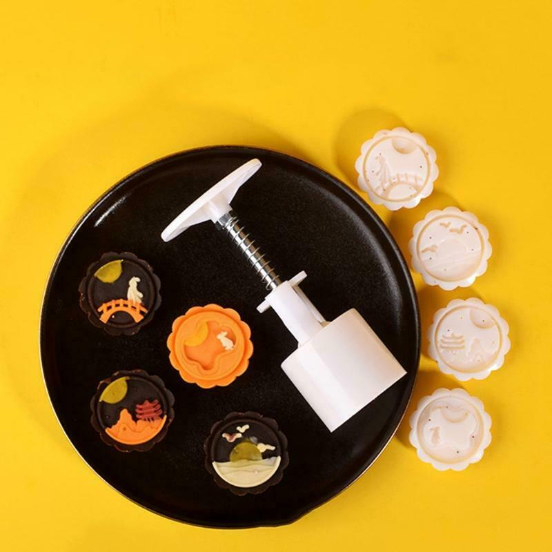 50g Plastic Moon Cake Mold Press Safe Mooncake Mould for Mid-Autumn Festival Use