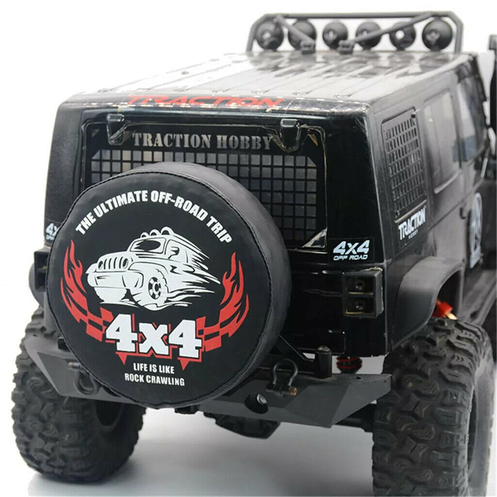 1/10 RC Car Tire Cover, PU Leather Spare Tires Cover for  TRX4 Wheel RC