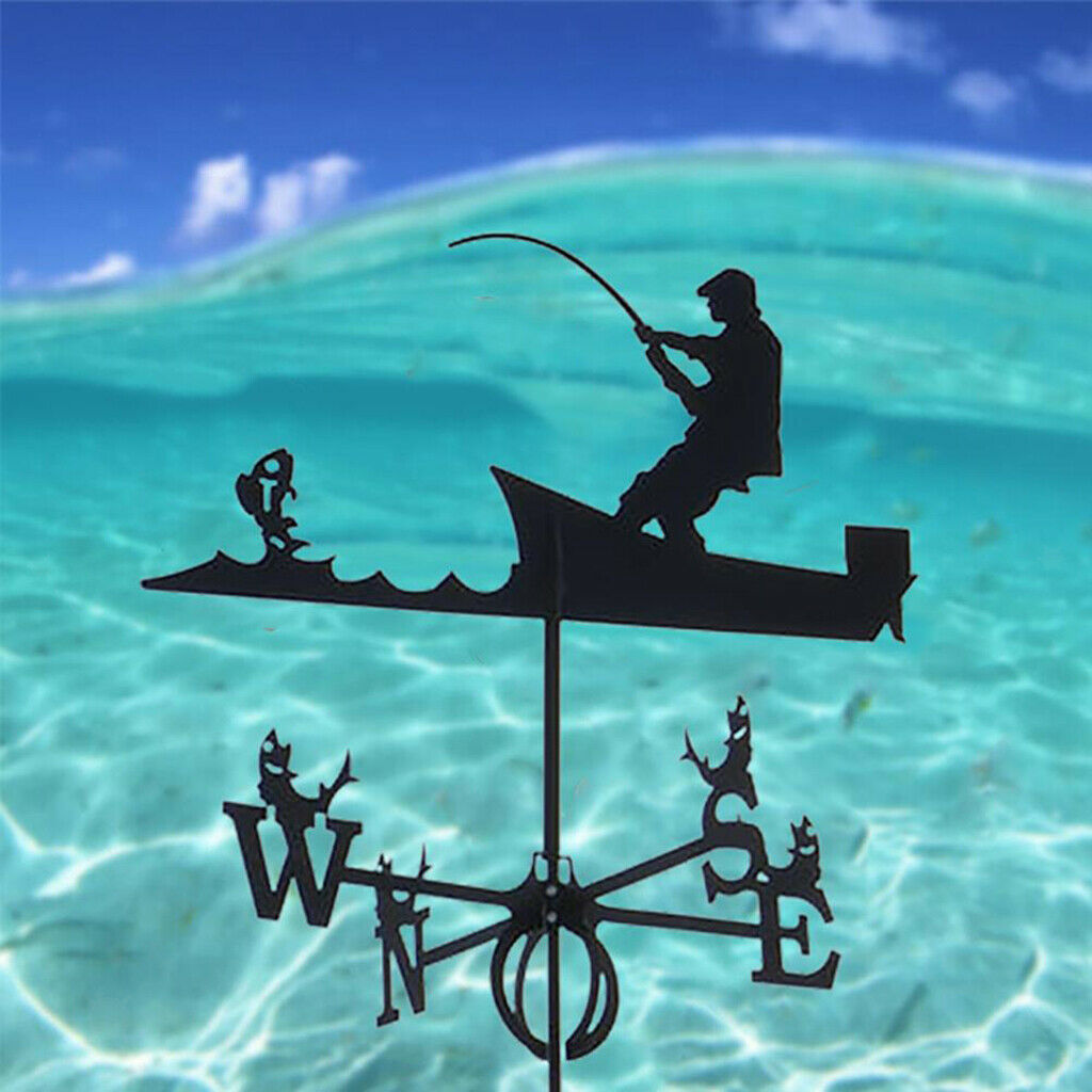 Weathervane Weather Vane Outdoor Barn Stake Ornament Black 20inch Tall