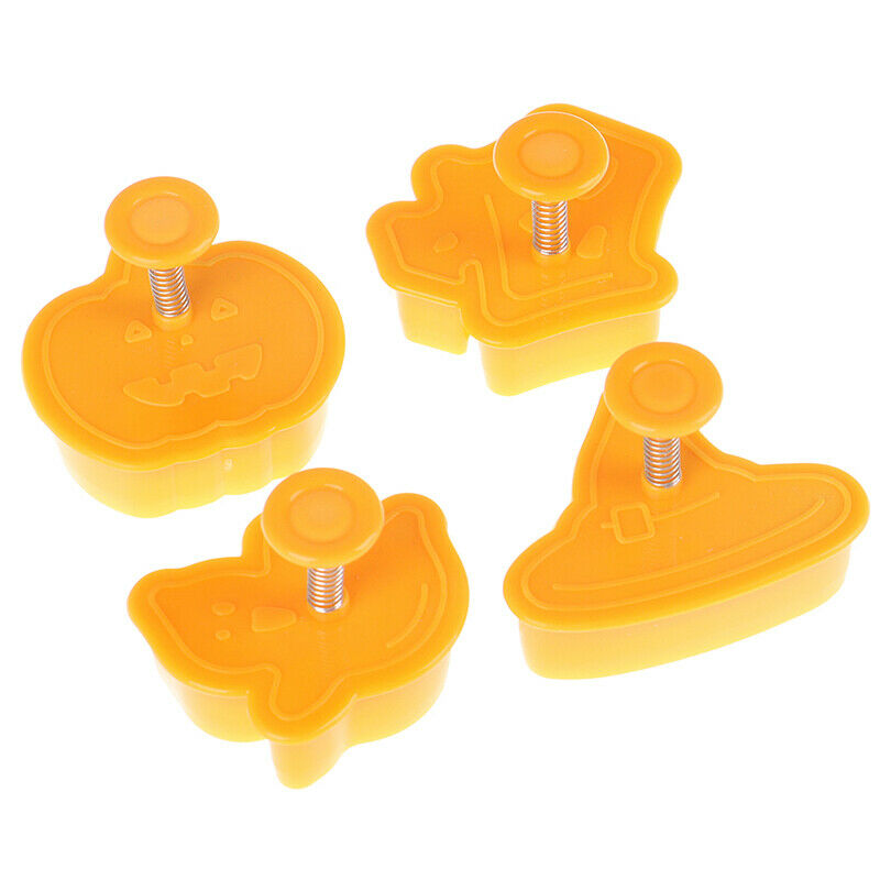 4pcs Halloween Cookie Mould DIY Baking Mould Cookie Cutters For Kitchen T.l8
