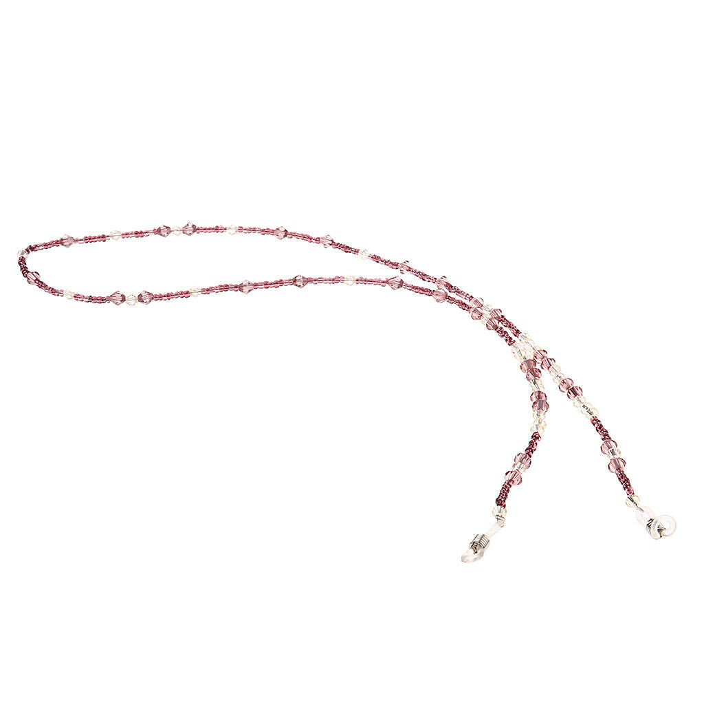 Fashion Elegant Crystal  Beads Eyeglasses Chain Holder Eyewear Lanyard  Necklace