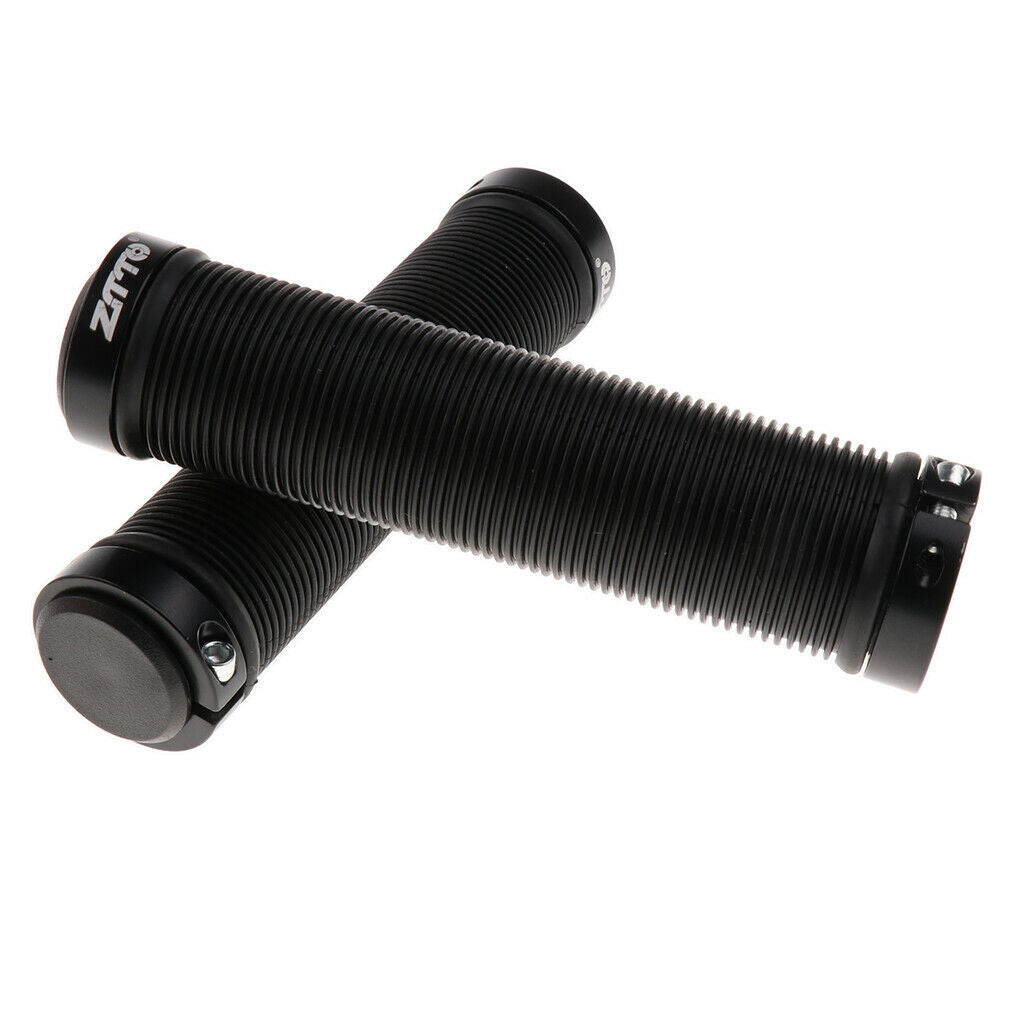 2Pairs Bike Handlebar Grips Silicone Lock on Ergonomics Damping Grips&Ends