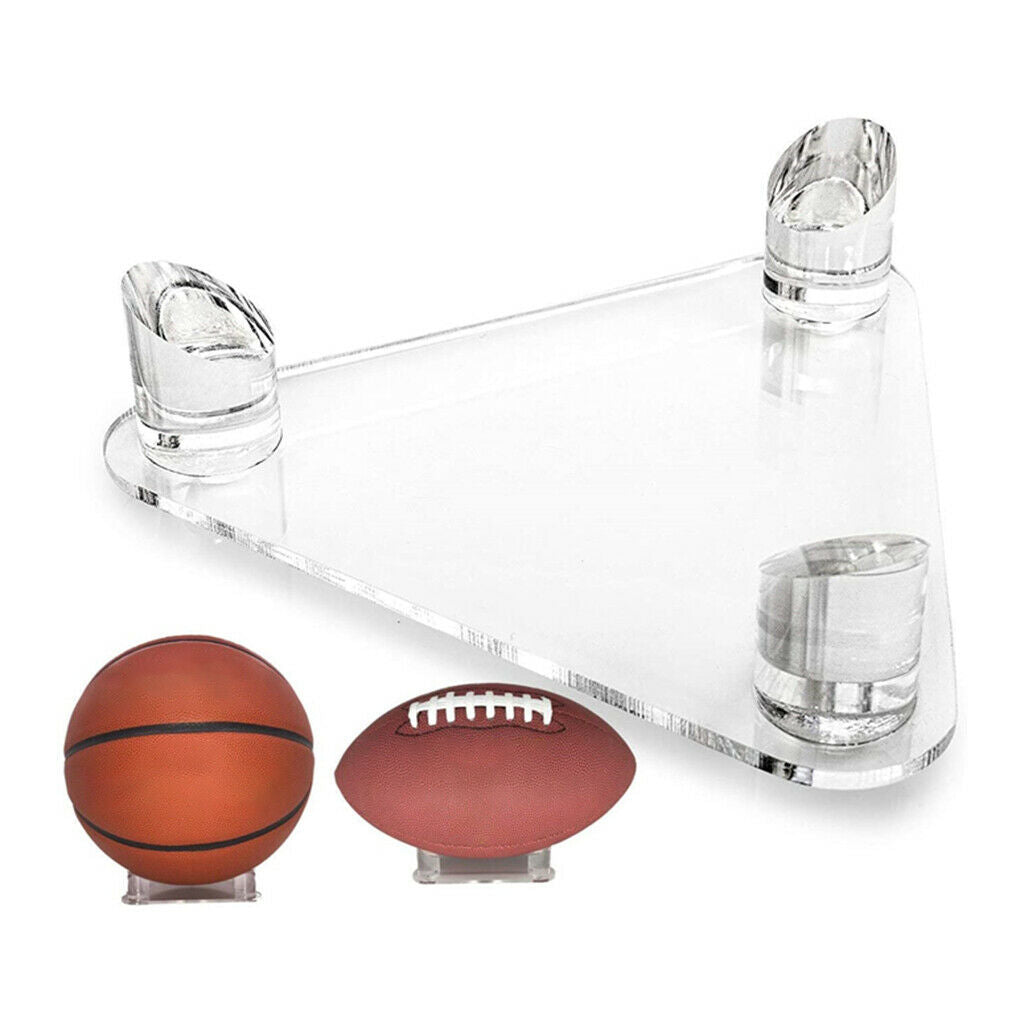Deluxe Acrylic Transparent Ball Display Stand Basketball Football Holder