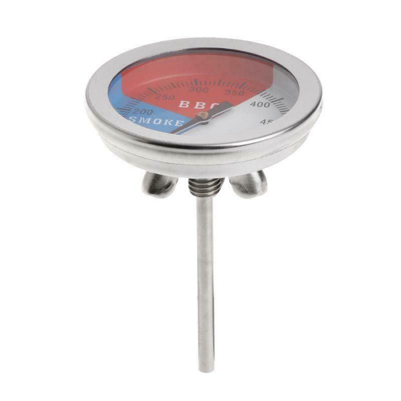 2" 550F BBQ Thermometer Gauge Barbecue Grill Wood Smoker Charcoal Heat Indicator