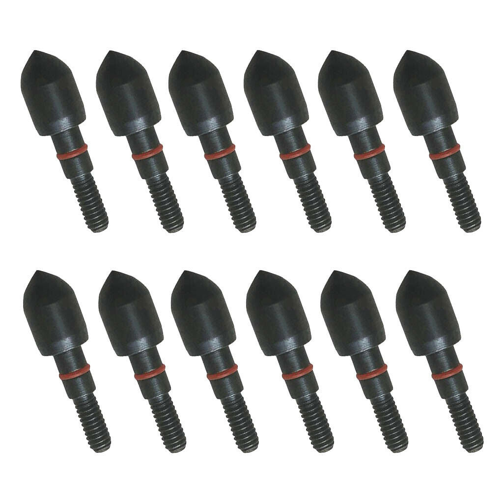 12pcs  Point Tips For  100/125 Grain Archery Accessories - Black, 100 Grain