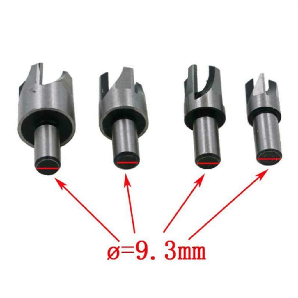 8PCS Carpentry Wood Plug Cutter Straight and Tapered Claw Type Drill Bit Kit