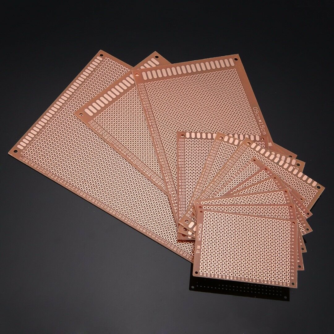 12pcs PCB Stripboard Strip Printed Circuit Board Prototype Track Breadboard