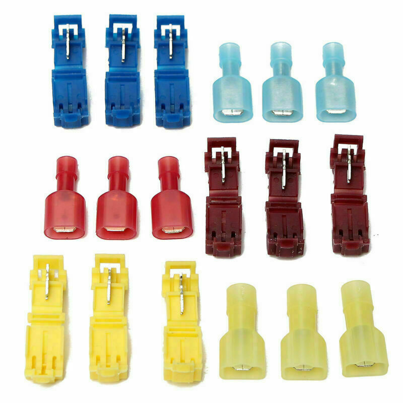 120pcs Quick Splice Wire Connector Terminals & Male Spade Connectors Kit Set