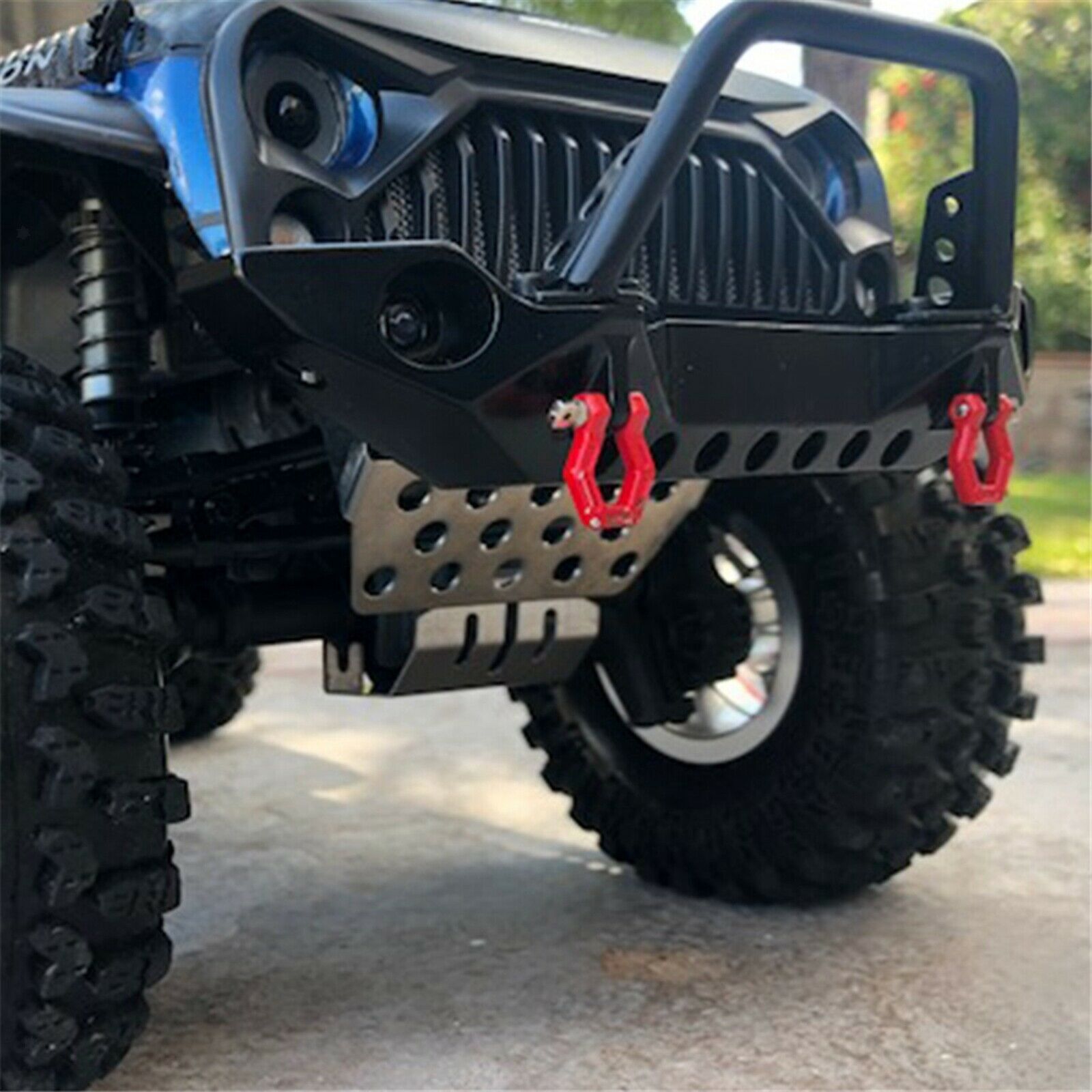 Metal Front Bumper and 2 LED Lights for Axial SCX10 II III Vehicles Crawler