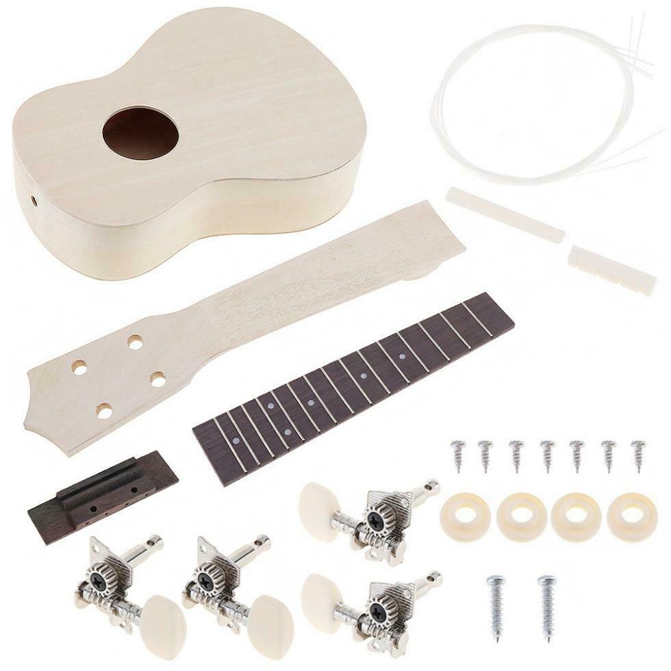 23'' Ukulele Handwork Painting DIY Kit Rosewood Fingerboard Hawaii Guitar