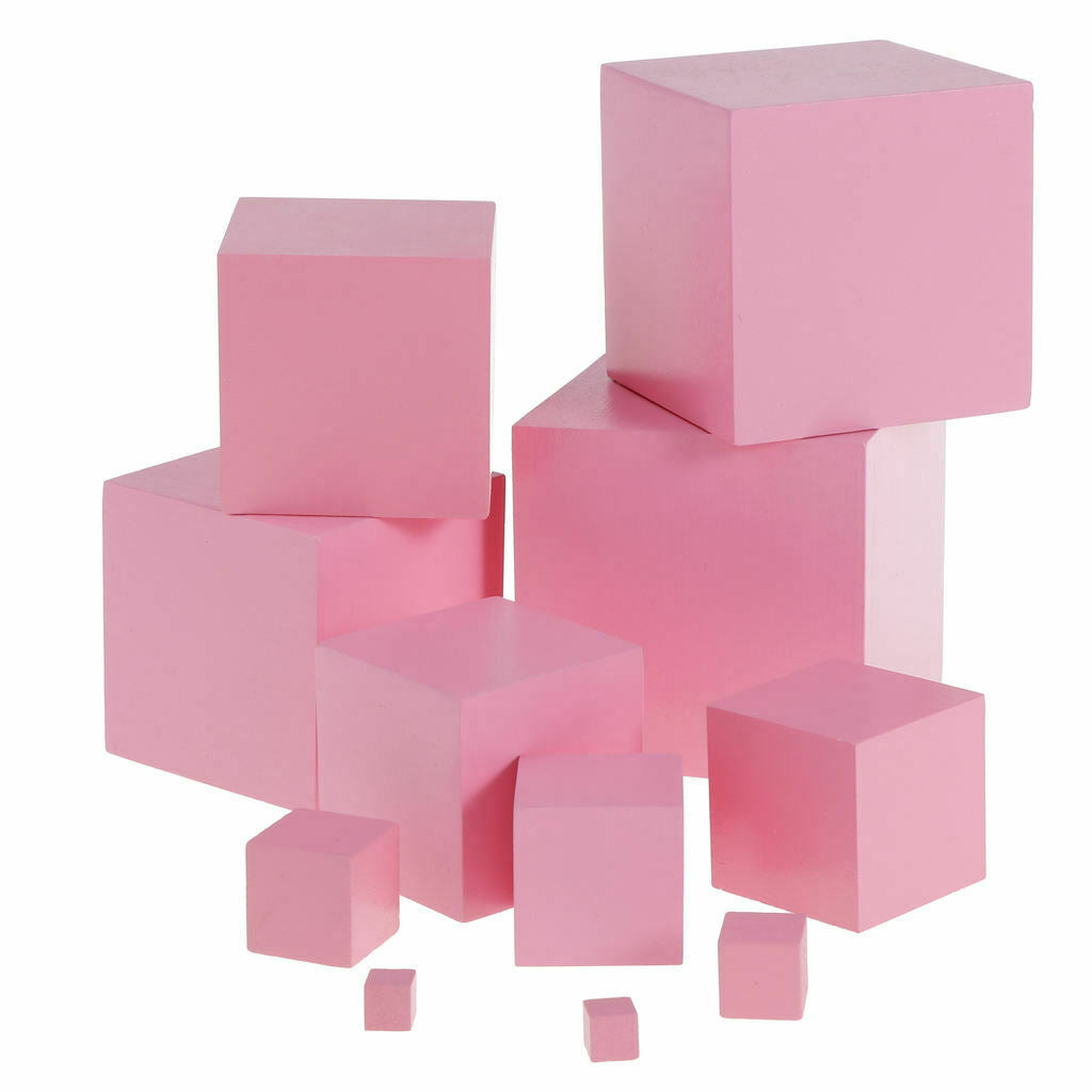 Pink Tower Wooden   Stacking Building Blocks Bricks Early Childhood Kids