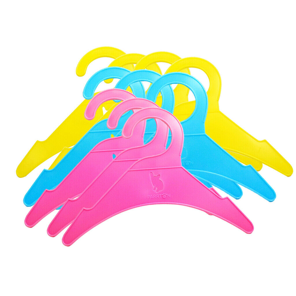 10pcs Plastic Strong Pet Clothes Hangers Recycled Dog Cat Puppy Clothing Hanger