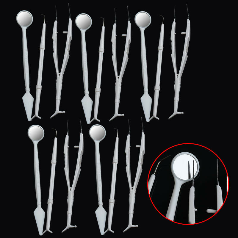 50packs  DentalInstruments Disposable Set-Mirror Plier&Explorer Kit 3PCS/Kits