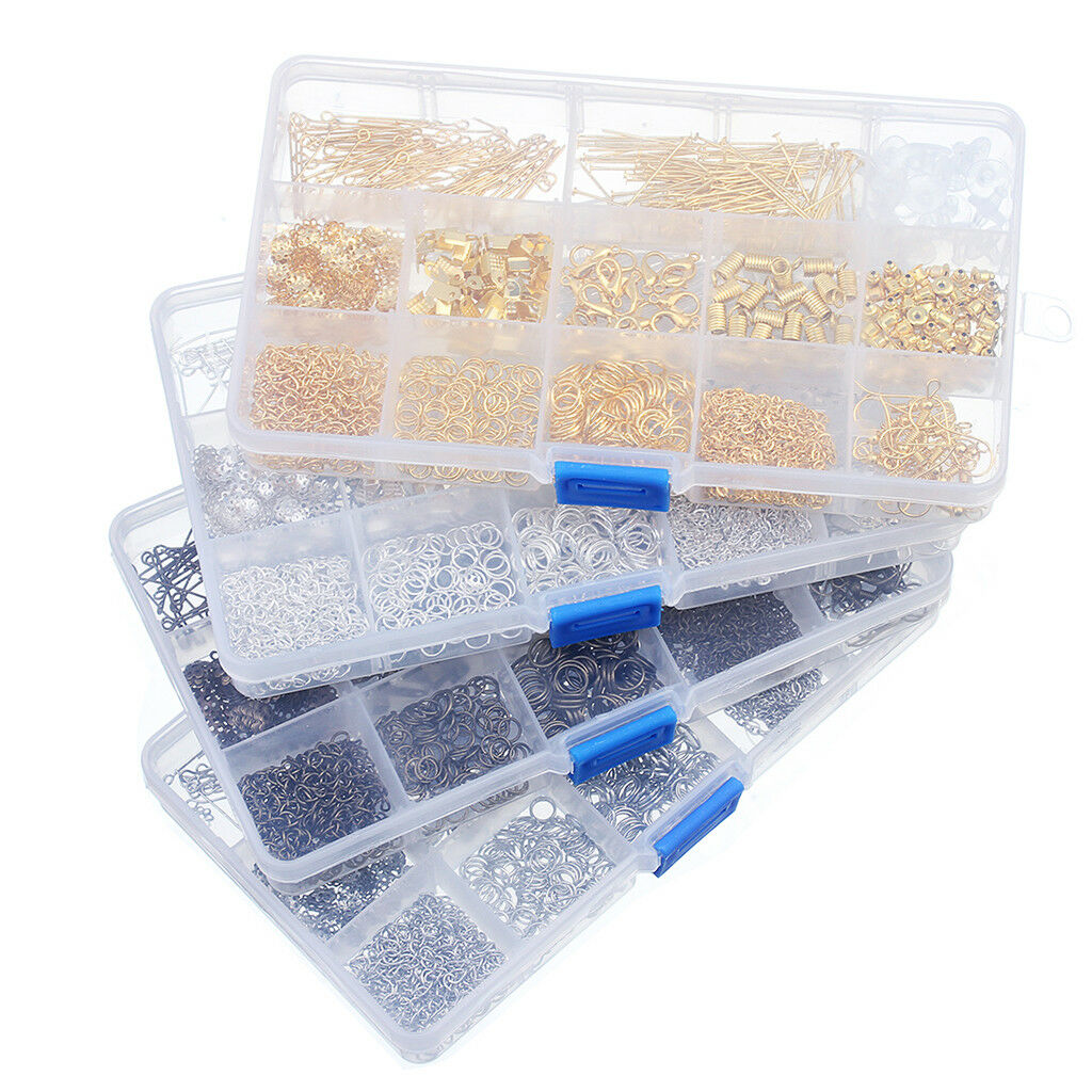 Jewelry Findings 580pcs Jewelry Making Starter Kit Earring Craft DIY Sliver
