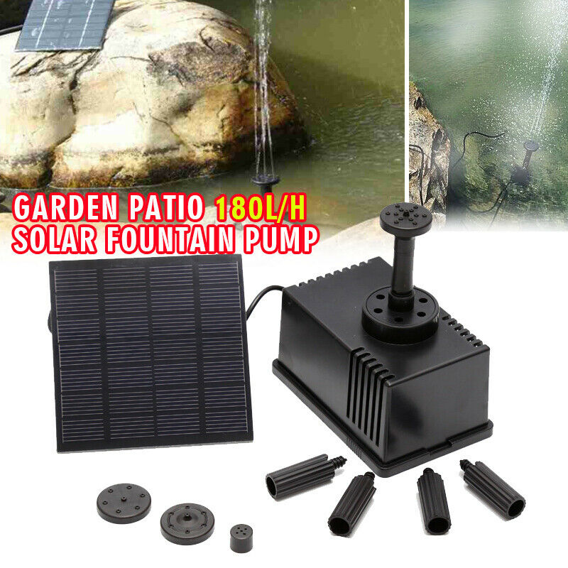 180L/H Solar Power Fountain Submersible Water Pump Garden Pond Pool Bath Outdoor