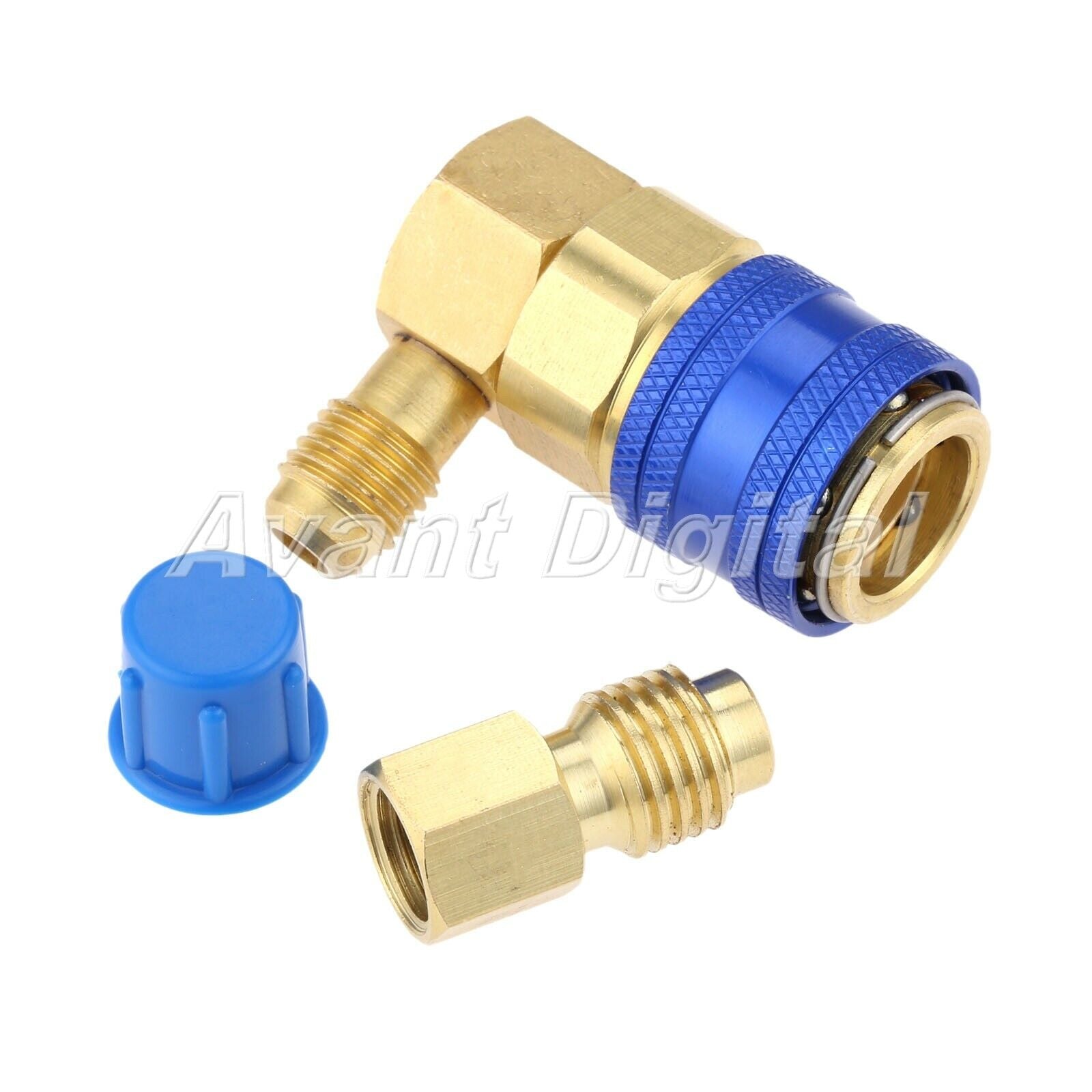 1/4" FL-Female x 1/2"ACME R-12 to R-134a Conversion tank Quick Coupler Set R134a