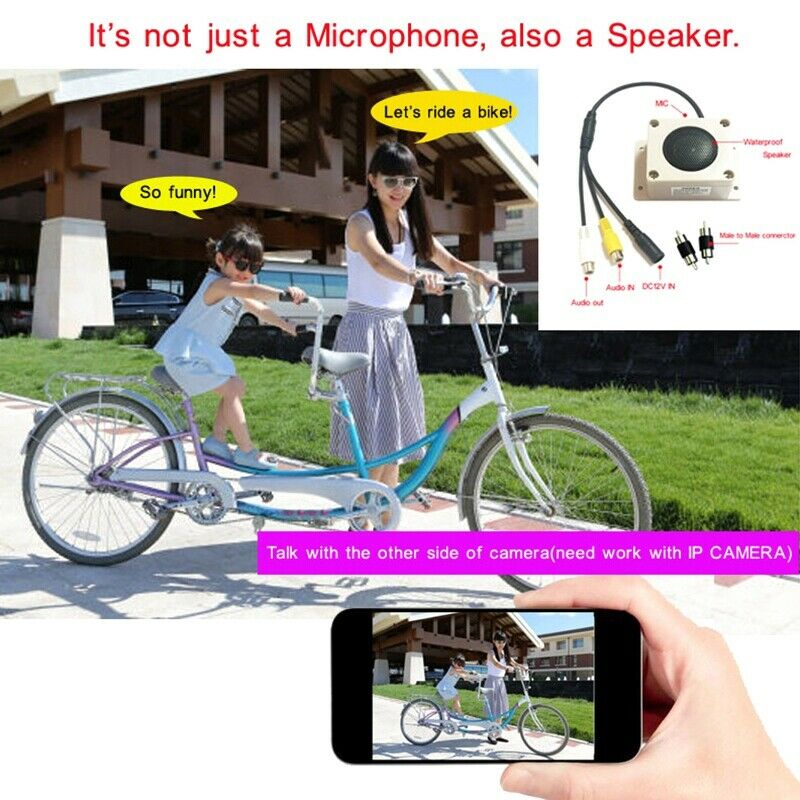 Microphone Speaker Device for Security Camera Outdoor Waterproof for IP CameraY7