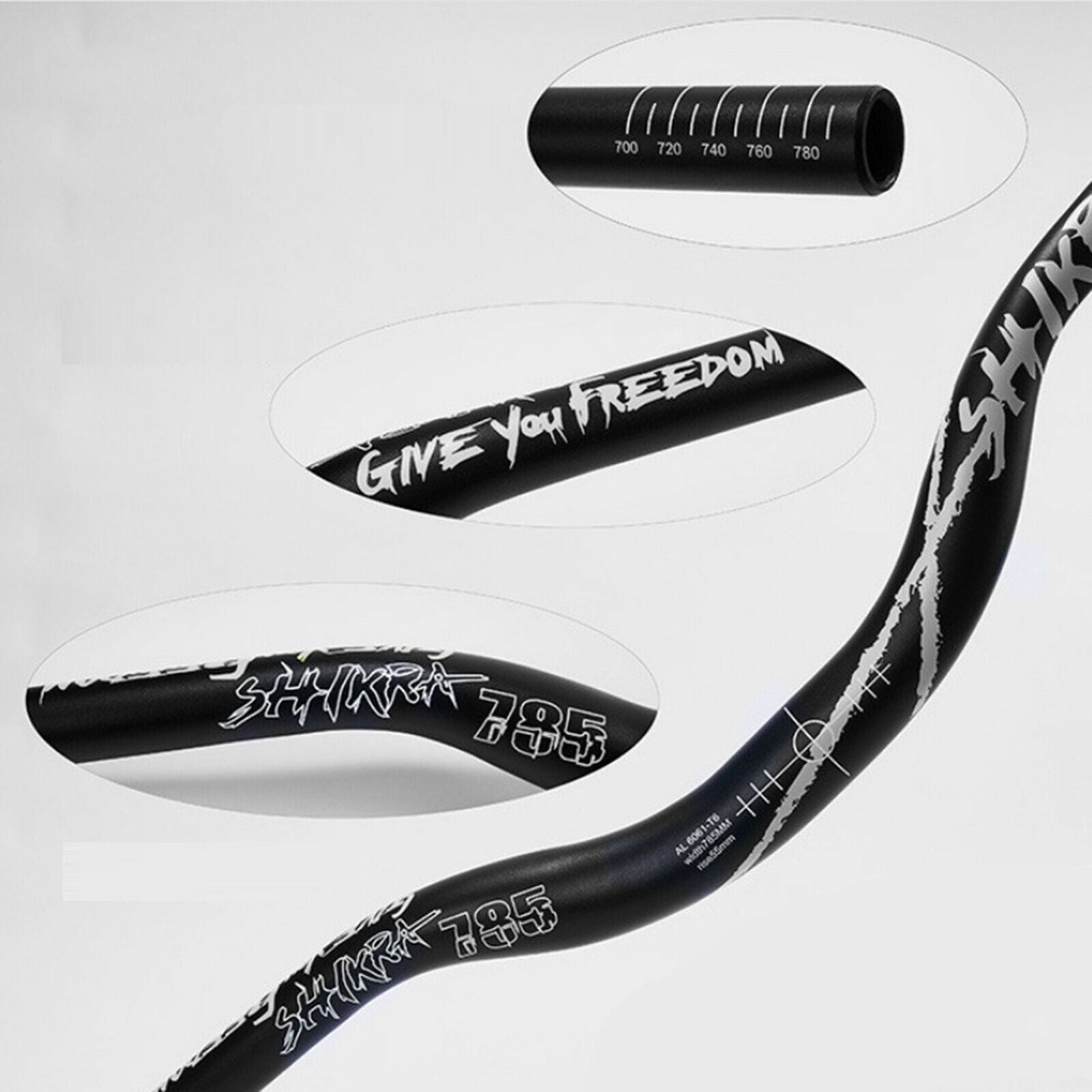 Deluxe Mountain Bike Riser Bar Extra Long MTB BMX DH Bend Handlebar φ31.8x 785m