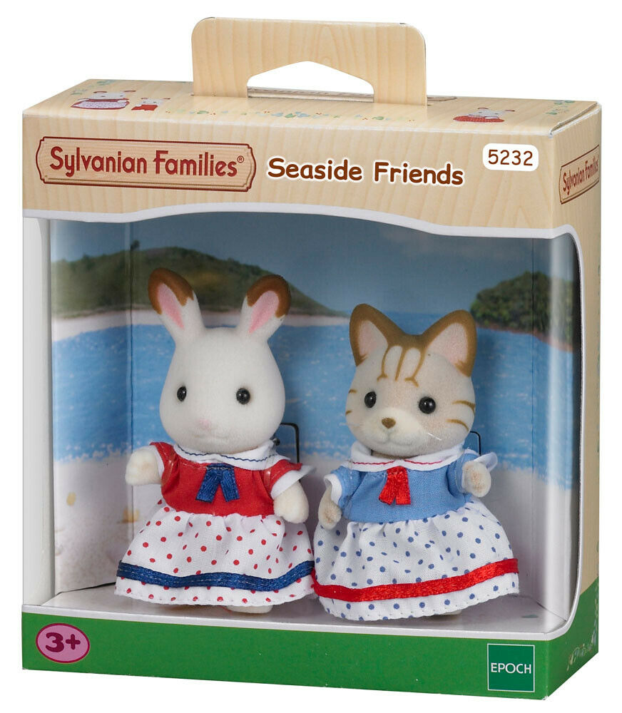 New! 5232 Sylvanian Families Seaside Friends inc x2 Figures Children Kids Age 3+