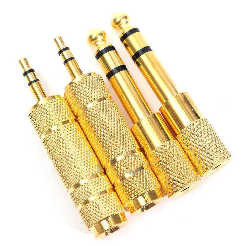 4x 6.5mm 1/4"Male plug to 3.5mm 1/8"Female Jack Audio Stereo Headphone Adapter