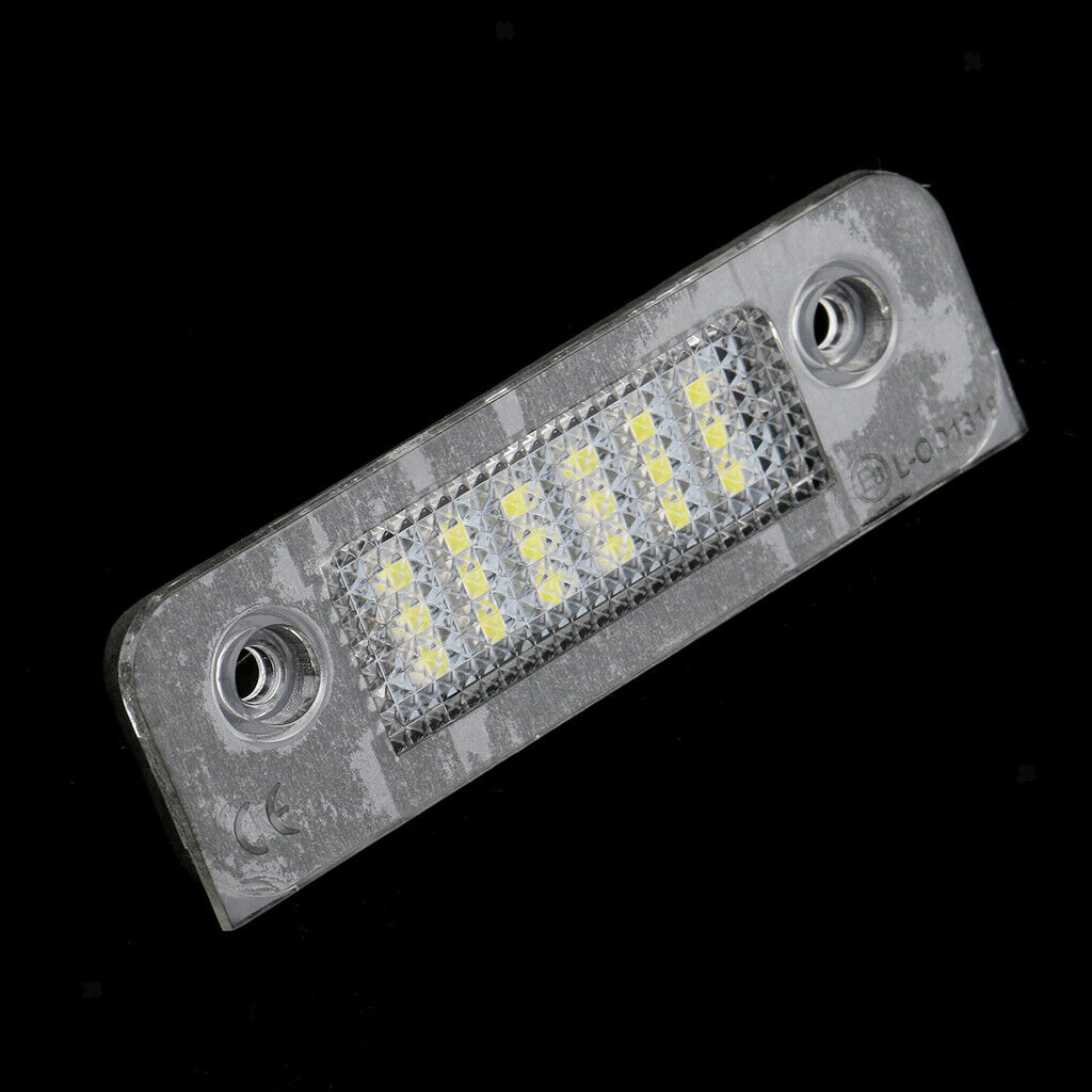 2 Piece White 18-LED License Plate Light Lamps For Ford Fusion Fiesta Mondeo
