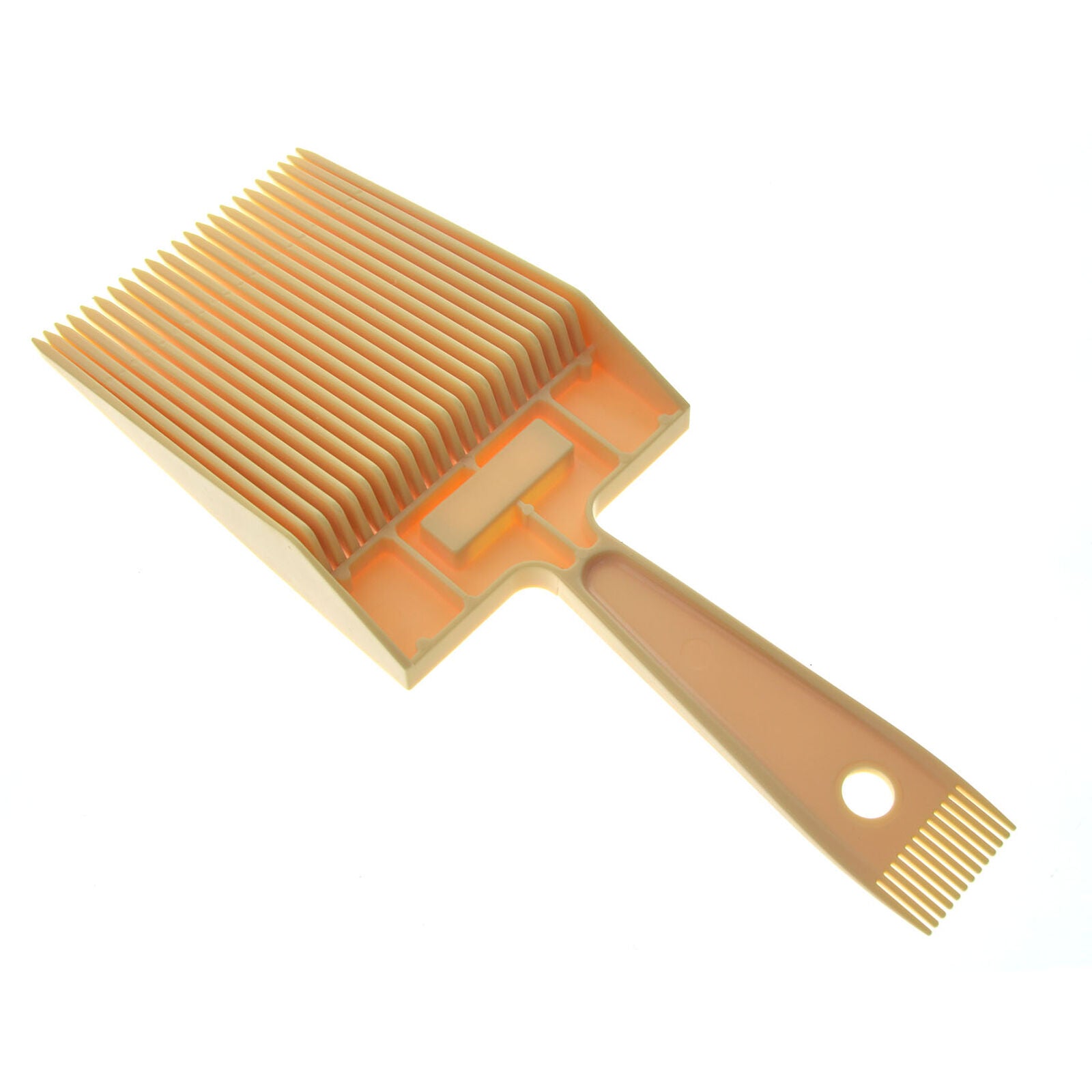 Beige Flat Top Guide Comb With Liquid Bubble Level Topper Straight Hair Cut