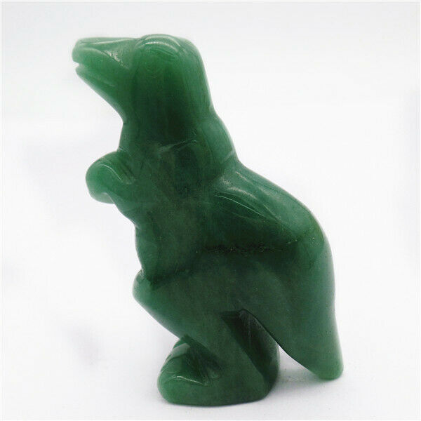 53x30x18mm Natural Green Aventurine Carved Dinosaur Decoration Statue HH7949