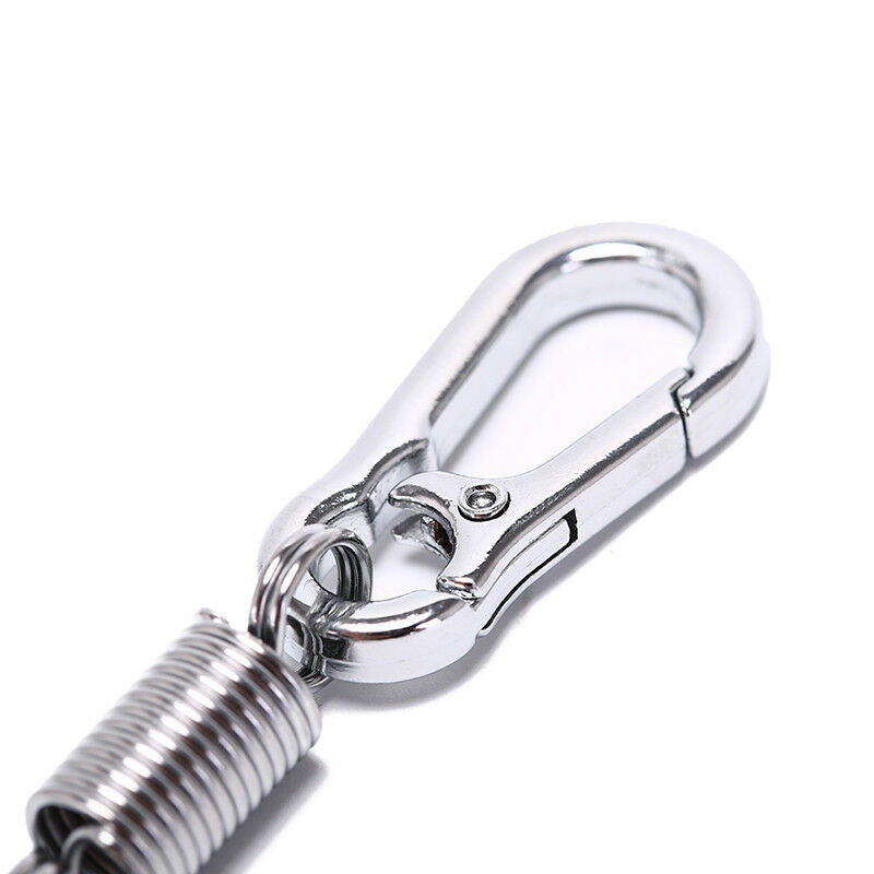 5pcs outdoor stainless steel retractable buckle hanging carabiner keychai.l8