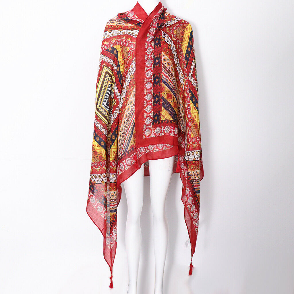 Women's Multifunction Cloths Stole Sunscreen Scarf Shawl Shawl Tassel Scarf For