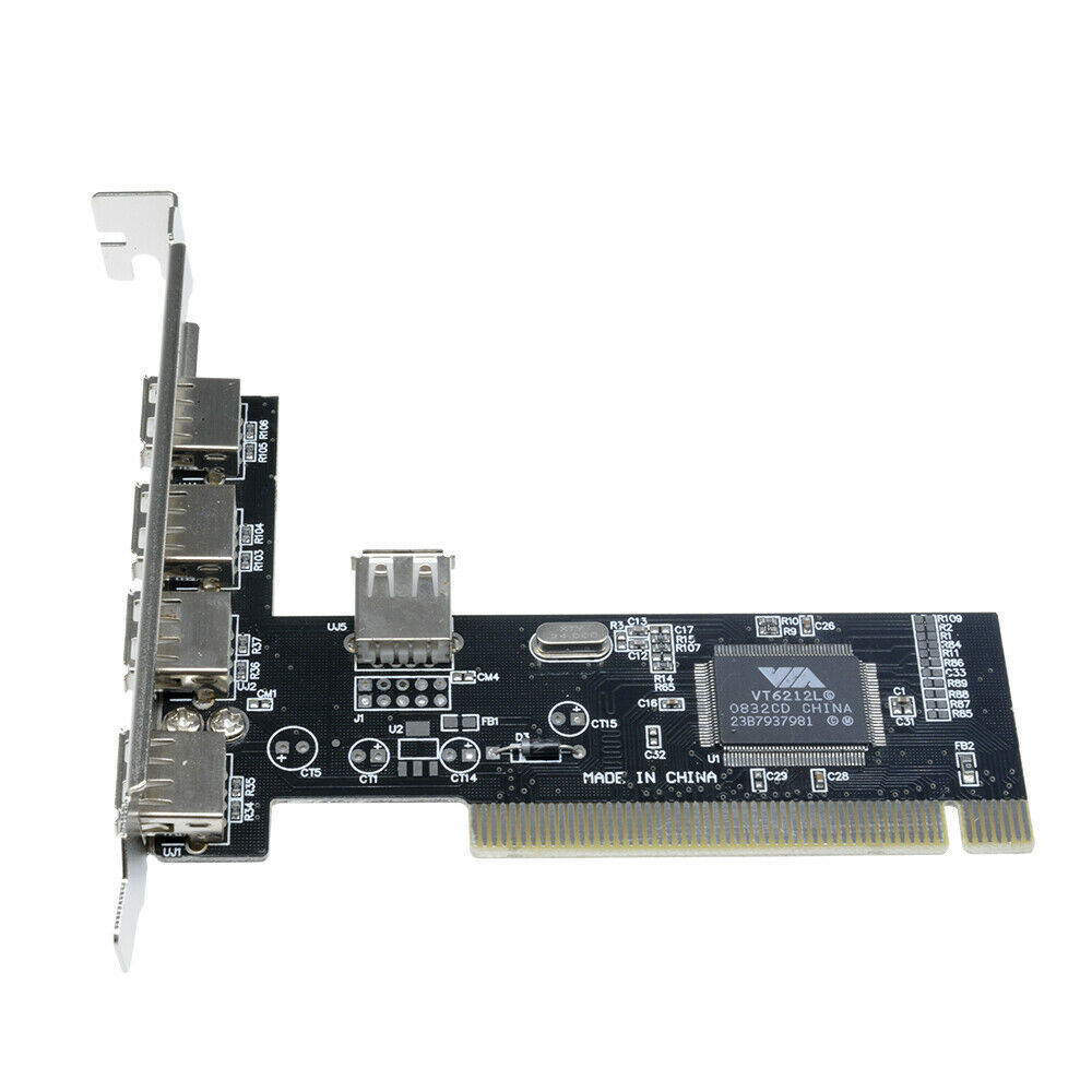 5 Port Hub Card Controller Adaptor Module Card High Speed 480Mbps PCI to USB 2.0