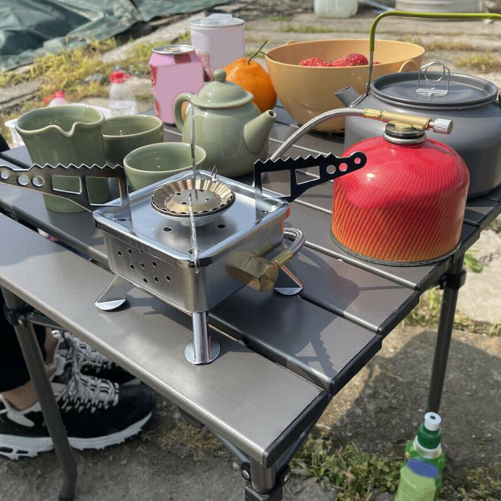 Outdoor Camping Propane Burner Stainless Steel Butane Stove Gas Cooker Bag