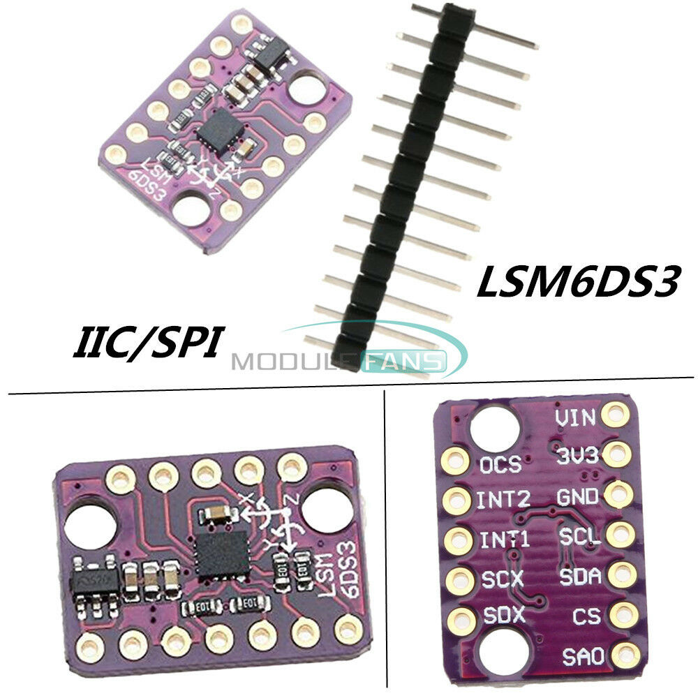 LSM6DS3 IIC/SPI 3 Axis Accelerometer Gyroscope 6 Degrees Sensor Transfer Module
