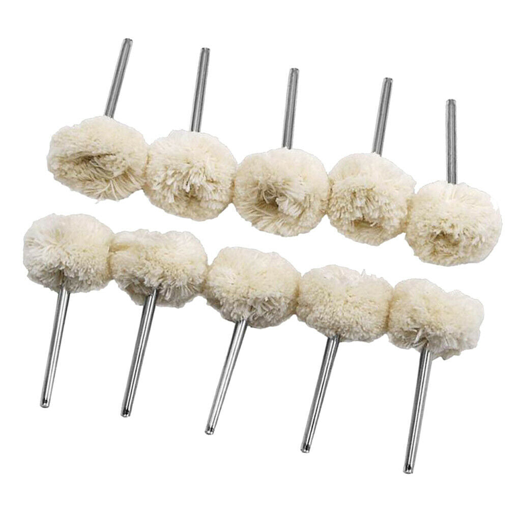 10 pieces 1/8 buffing buffing wool cotton wheel for rotary tool accessories