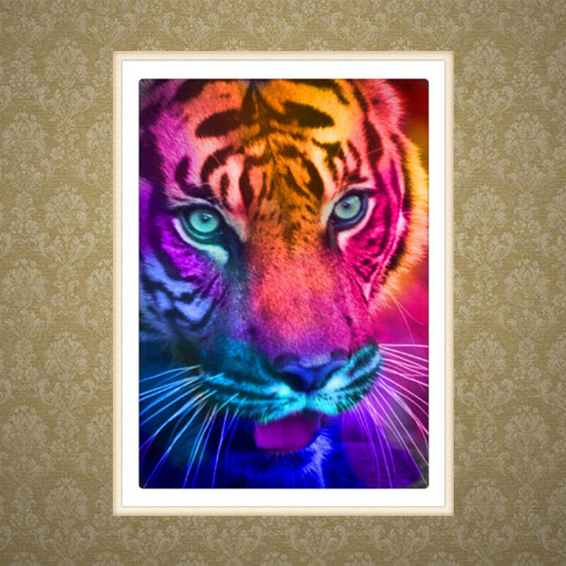 Tiger 5D Full Diamond Embroidery Paintings DIY Cross Stitch Painting Decor