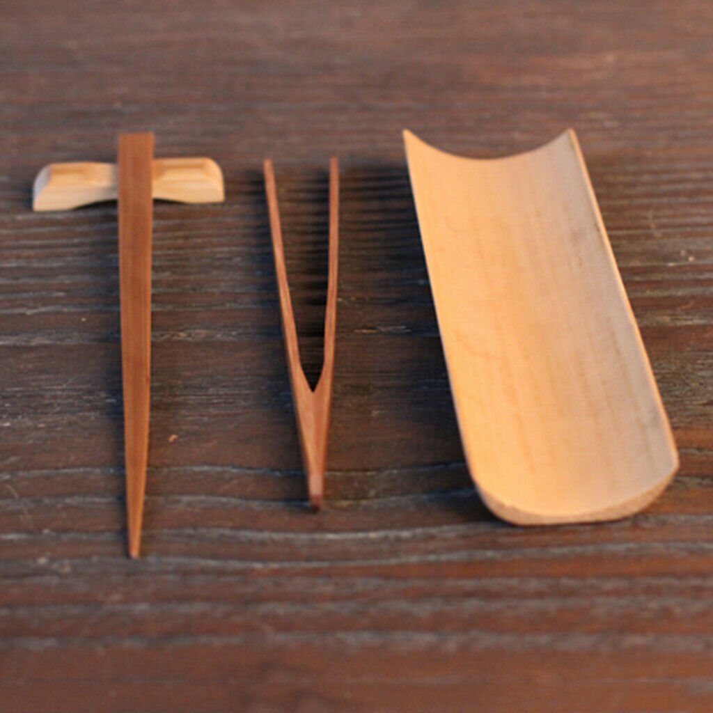 4 pieces bamboo tea tableware Chinese Gongfu tea ceremony Cha Dao