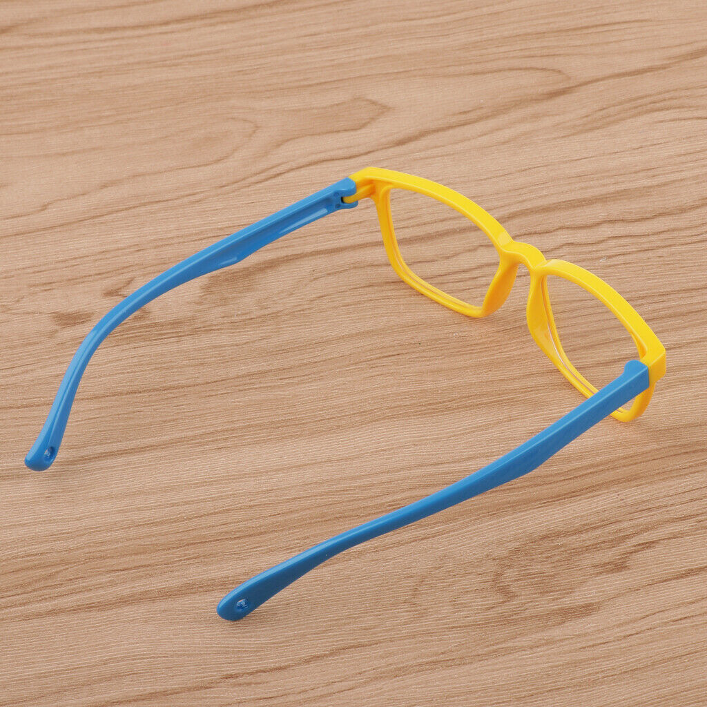3x Silicone Frame Digital TV Rectangle Eye Glasses Anti UV for Boy Girl Gift