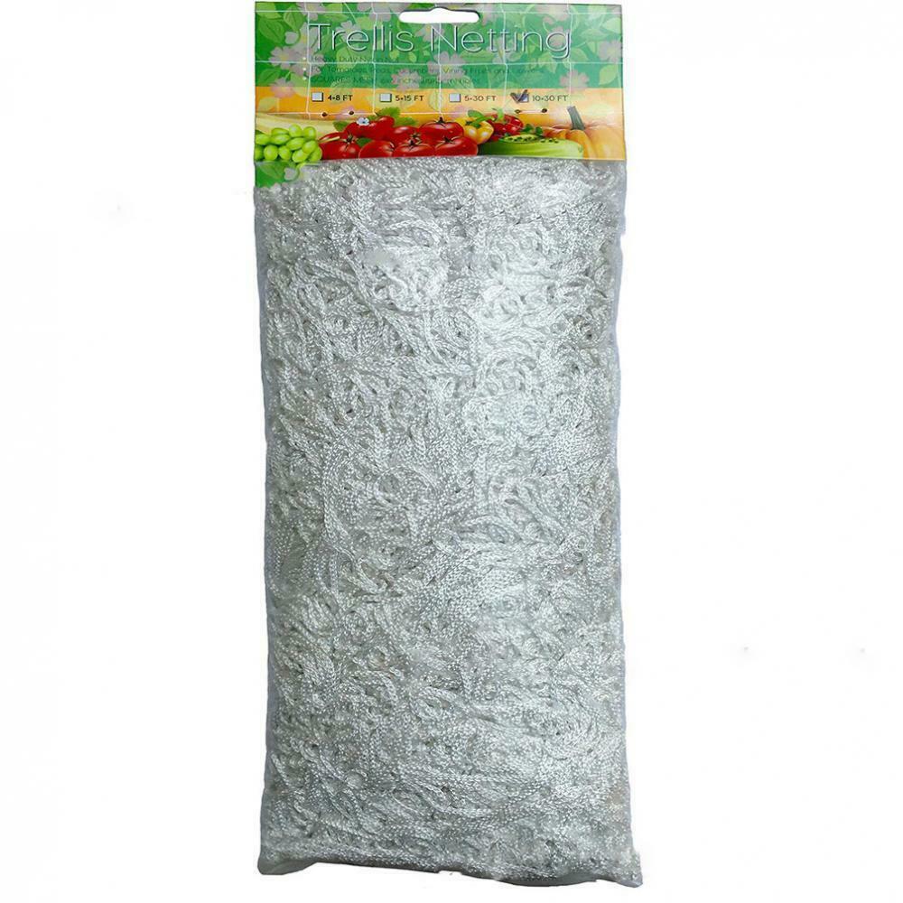 Nylon Whiite Garden Trellis Netting for Tomatoes/Beans/Vines Plant 3.3 x 10m