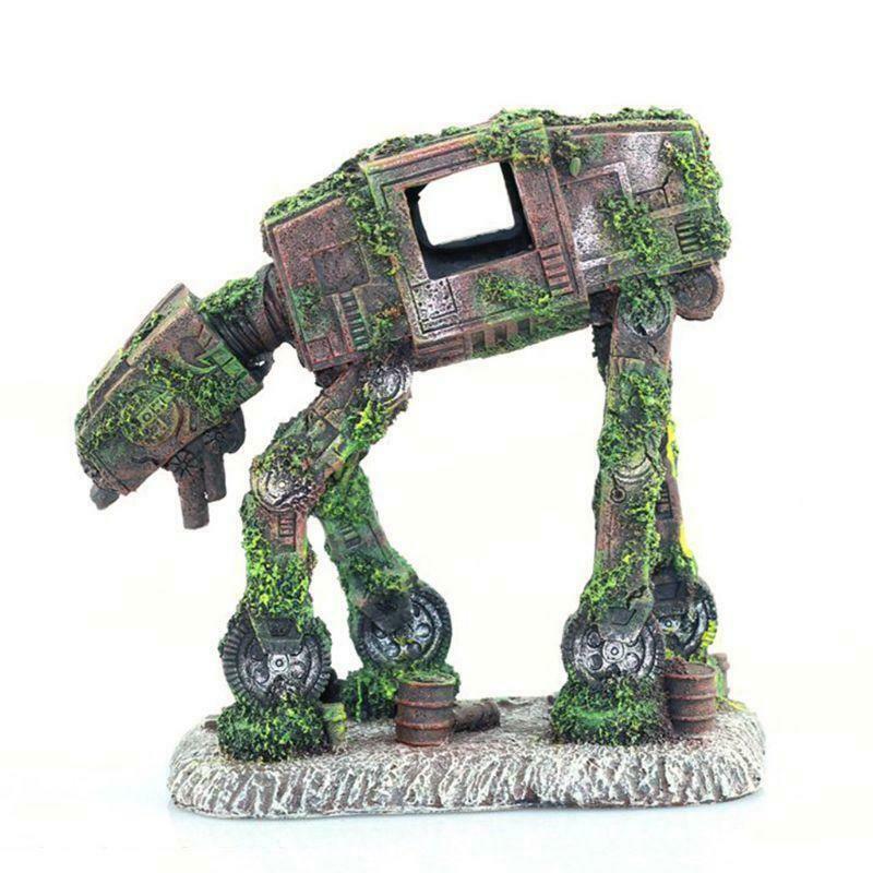 Autobot Robot Dog Shape Aquarium Landscape Decorations Simulation Fish Tank Pet