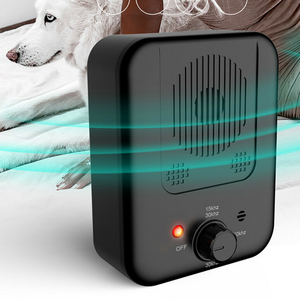 No-Bark Control, Indoor & Outdoor Ultrasonic Stop Dog Barking Devices Black