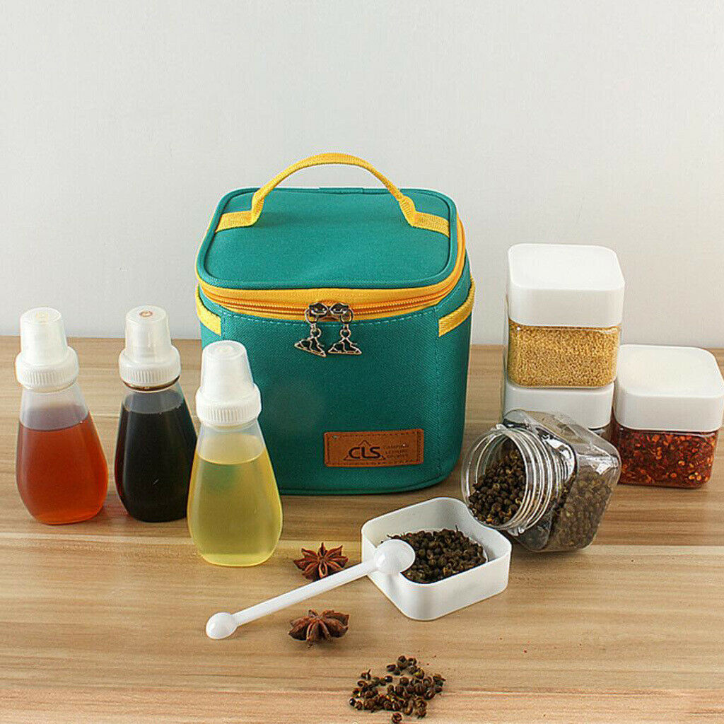 7pcs Clear Plastic Spice Container Bottles Jars for Spieces Herbs Salt Sugar