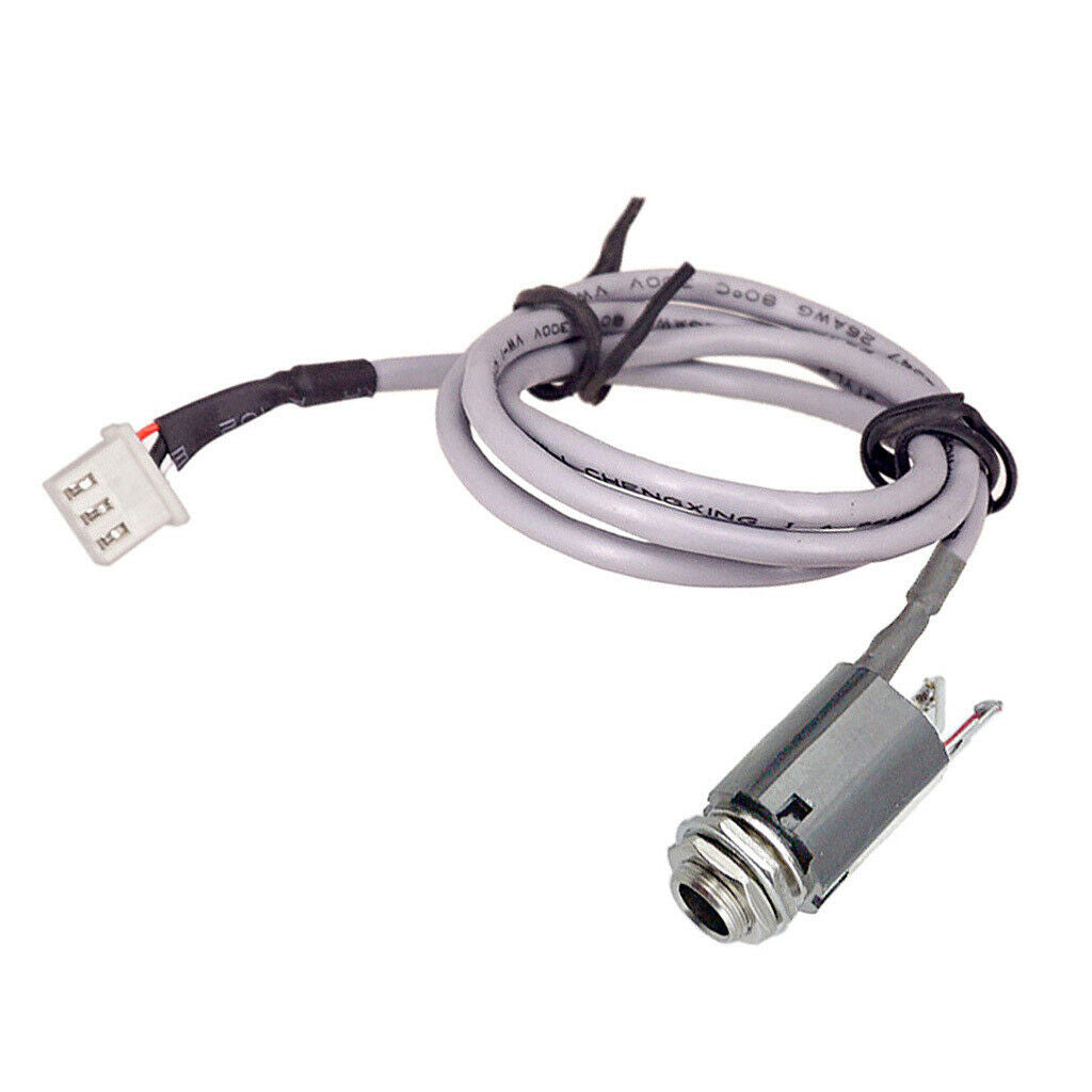 Acoustic Guitar Pickup EQ Cable with 6.35mm Endpin Output   3 Pin Plug