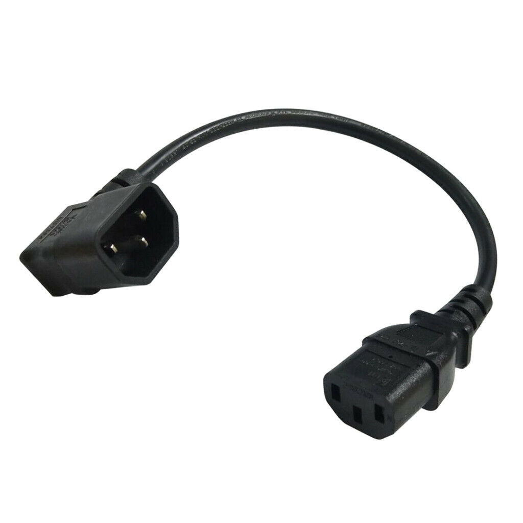 New C14 Male Right Angle to C13 Female Power Convertor 0.98ft Replace Part