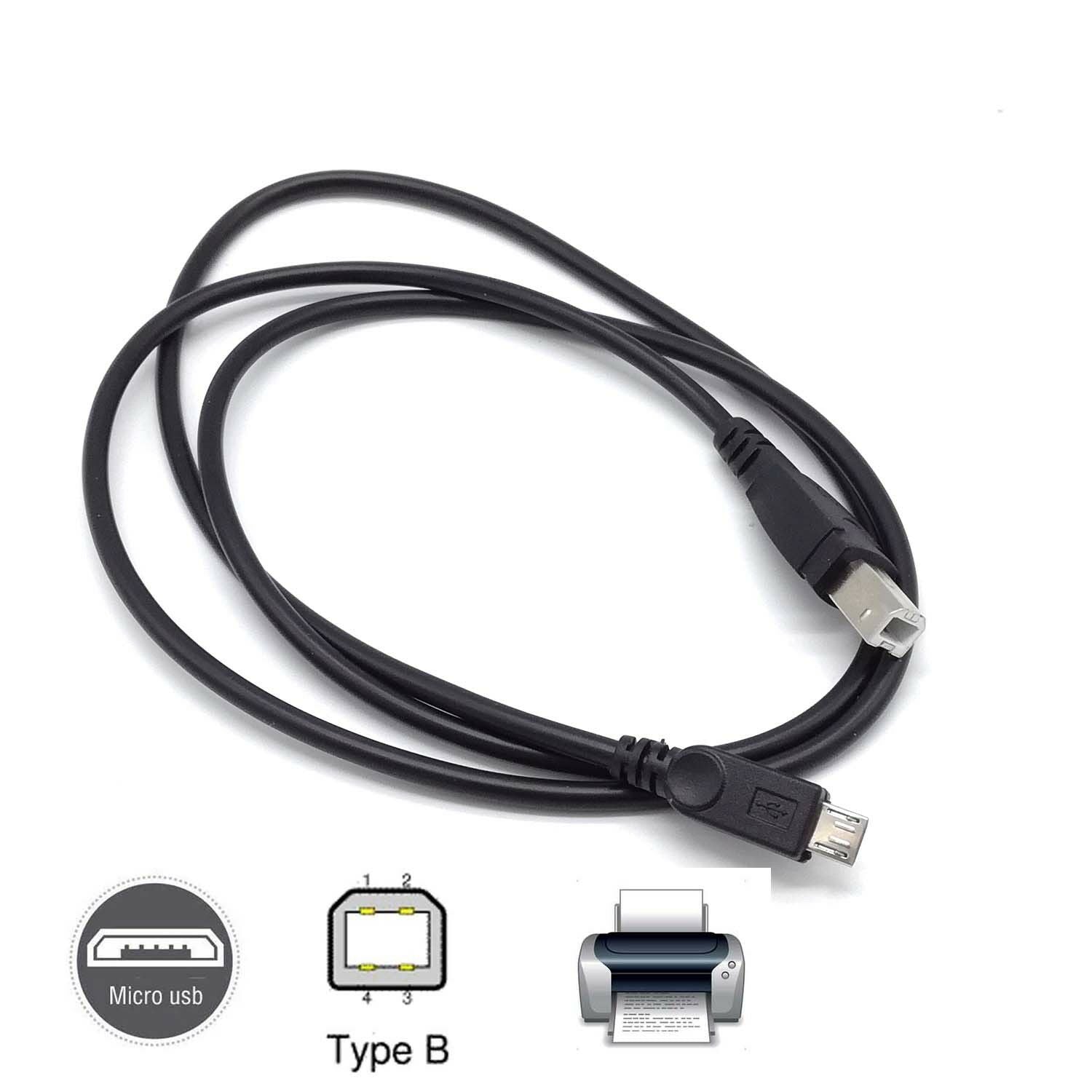 micro usb Male to USB 2.0 B Male Data OTG Cable Phone Electronic piano drum tt