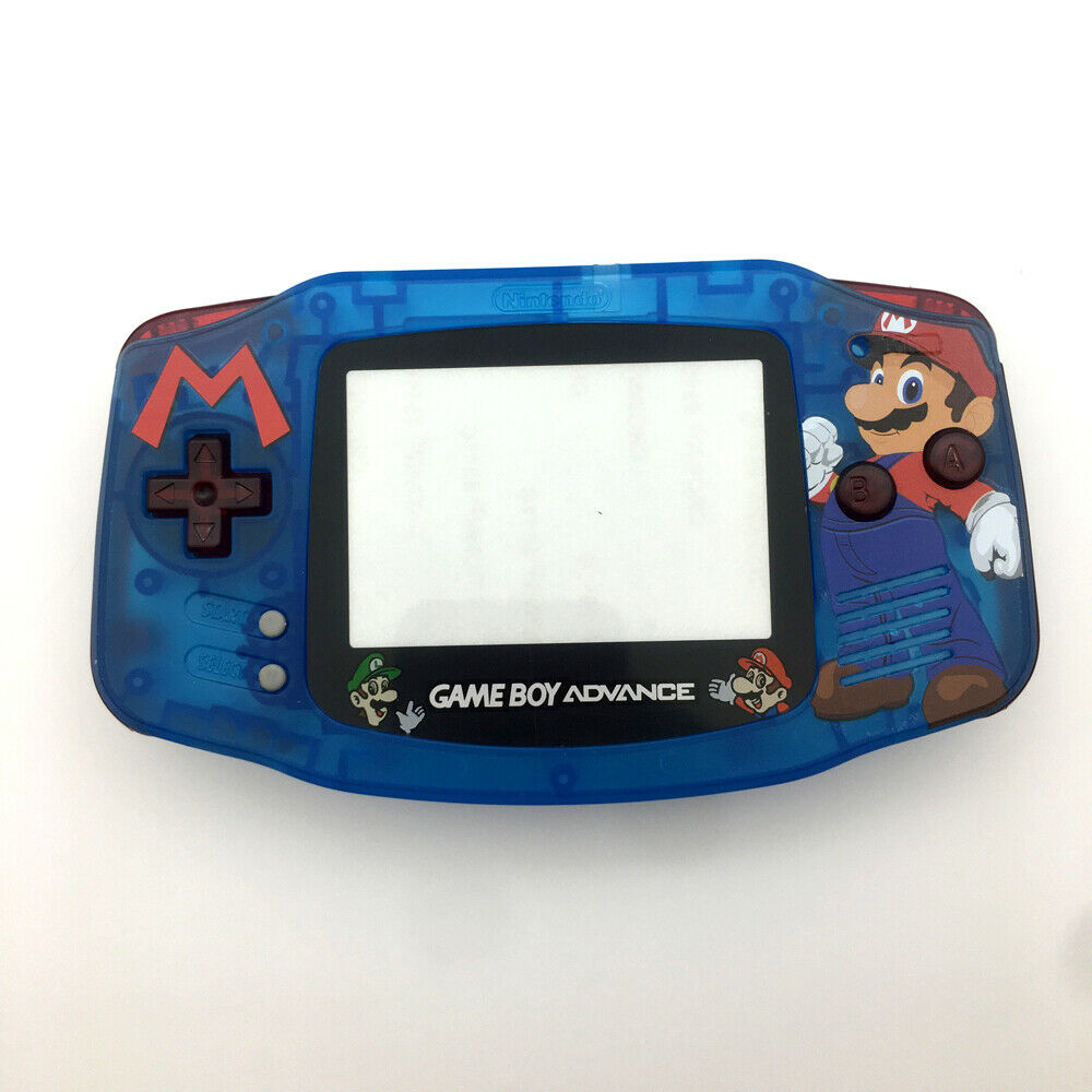 Luminous Clear blue Super Mario Housing Glow Shell Cover for Gameboy Advance GBA