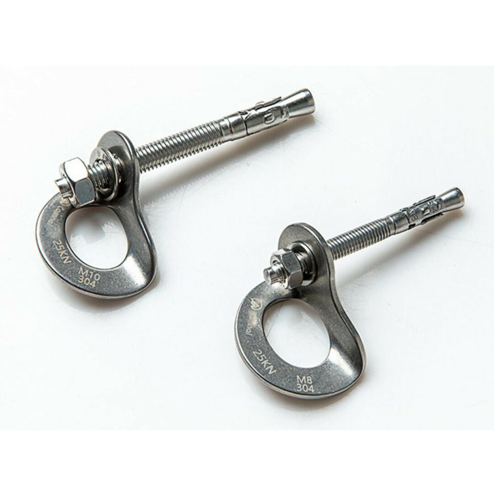 2X 25KN Stainless Steel Anchor Bolt Hanger for Belay Rigging Hanger with Screw
