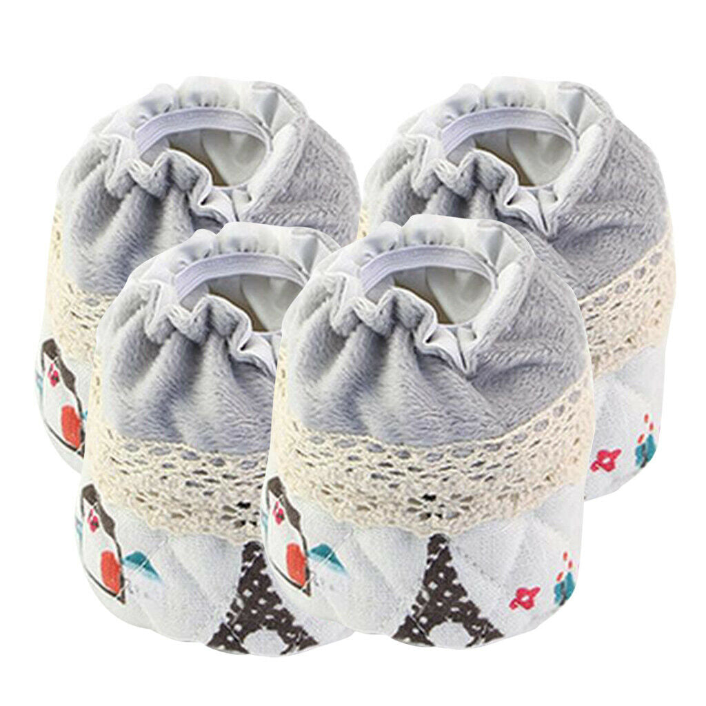 4 Pieces Non Slip Chair Leg Floor Protectors Caps Cloth Socks Tower