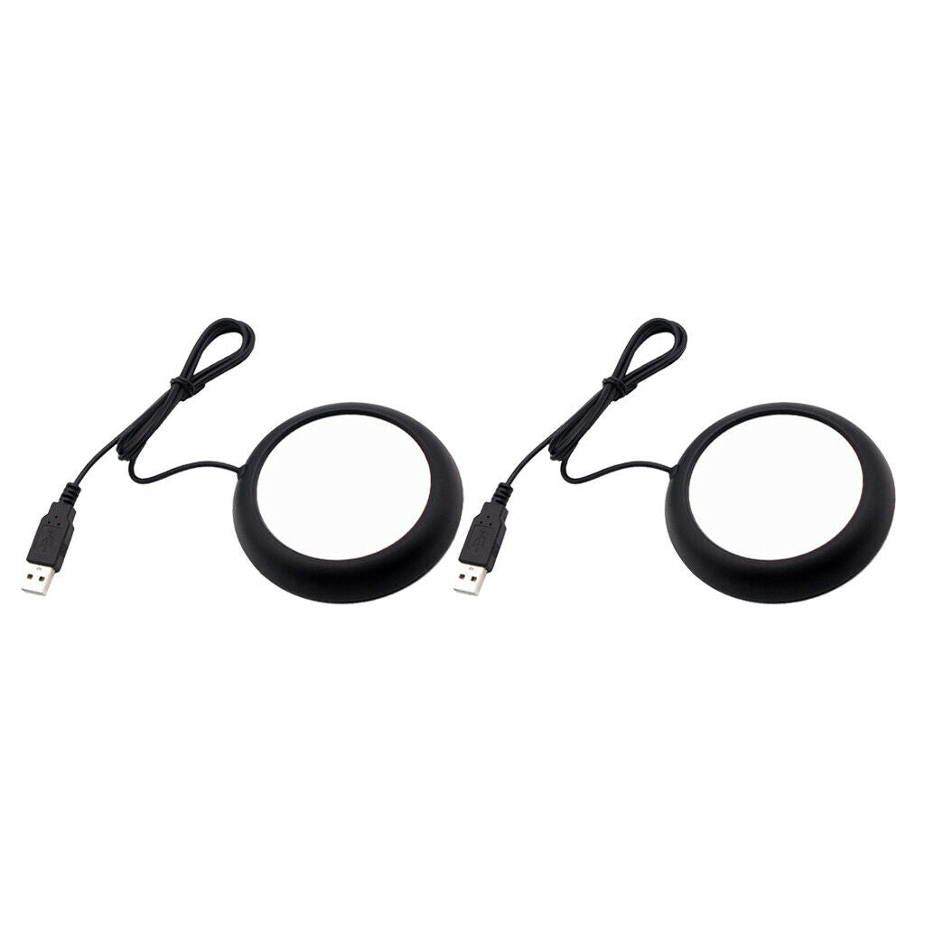2 Packs USB Coffee Tea Mug Warmer Heating Pad Cup Mat Coaster 4inch Gift