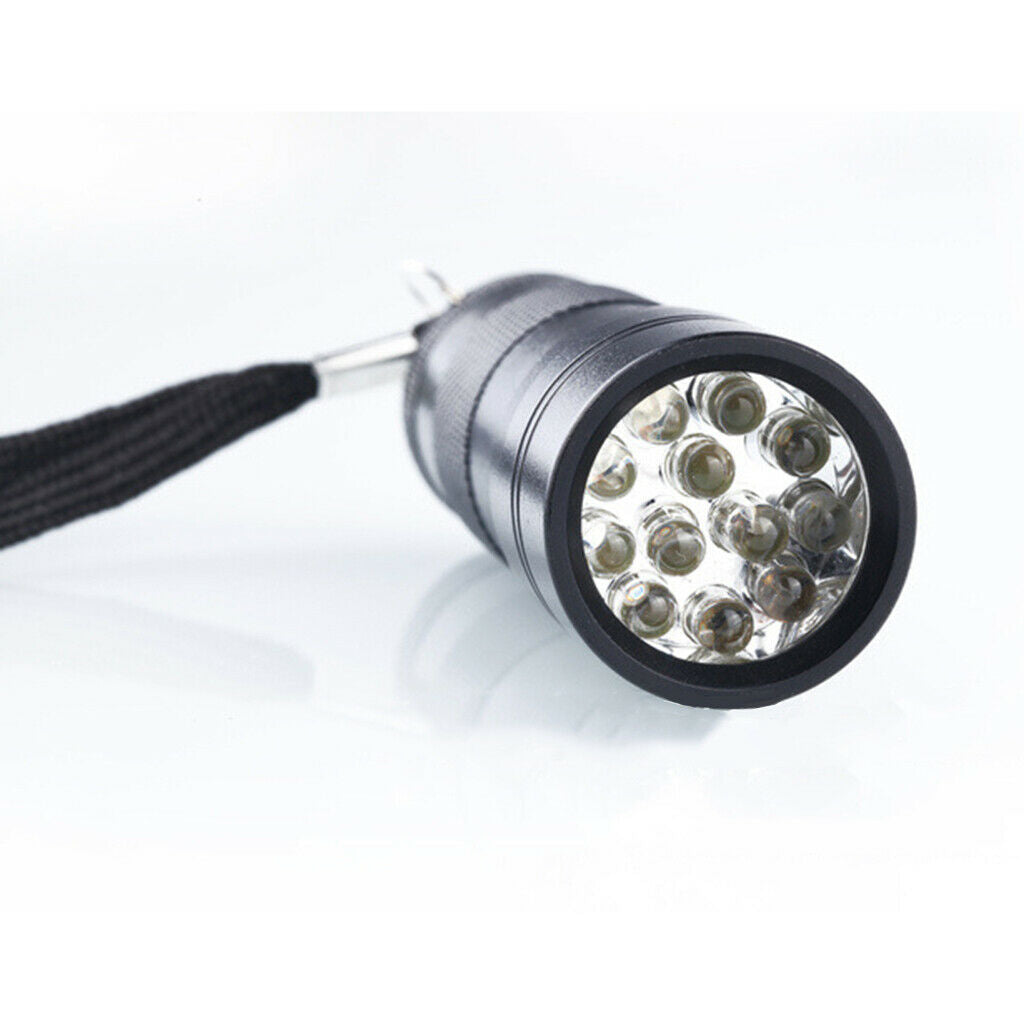 Aluminum UV Ultra Violet LED Flashlight Flash Light Torch Bright Purple Lamp