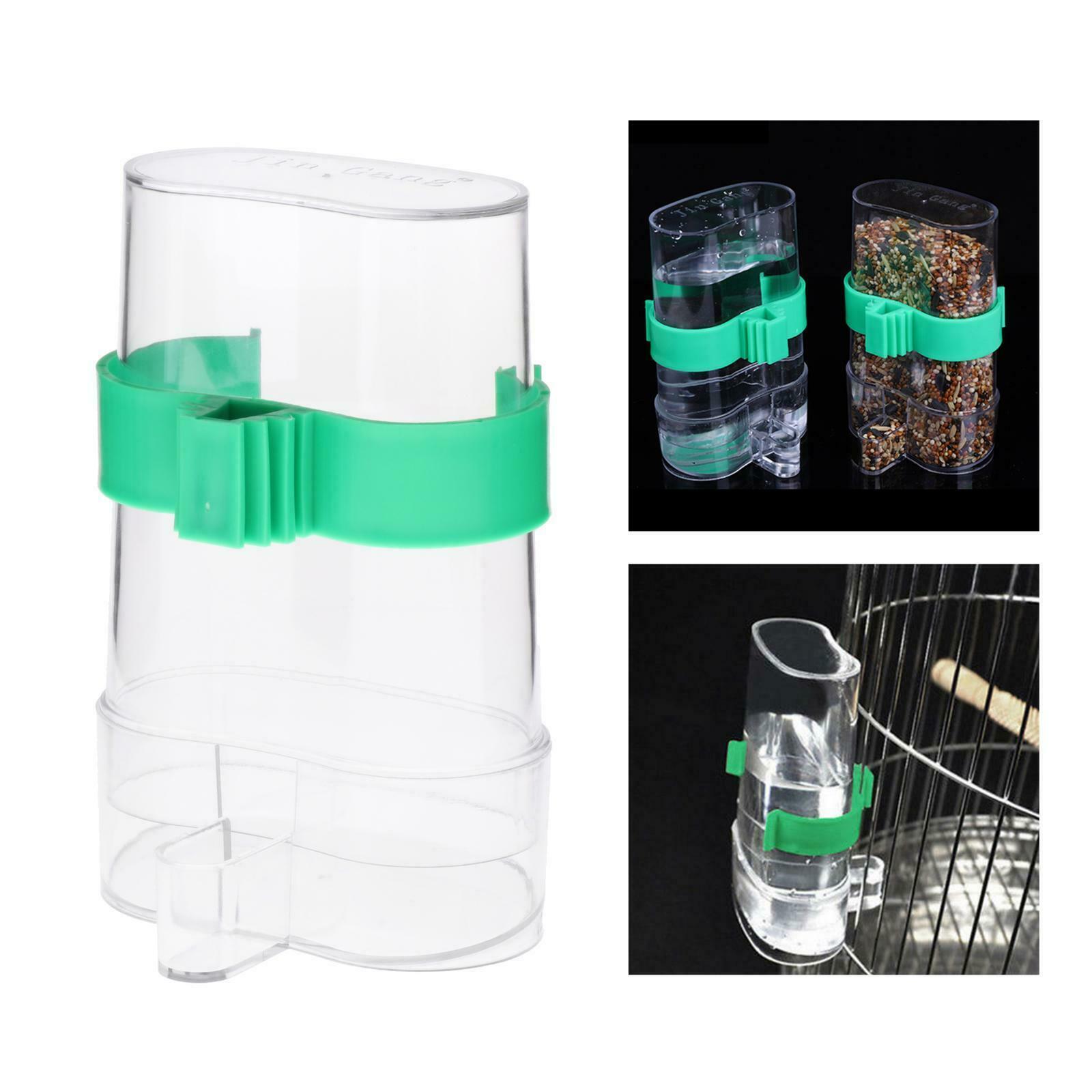 Bird Water Dispenser Hanging Cage Outside Small Animal Foods Bowl Feeder Drinker